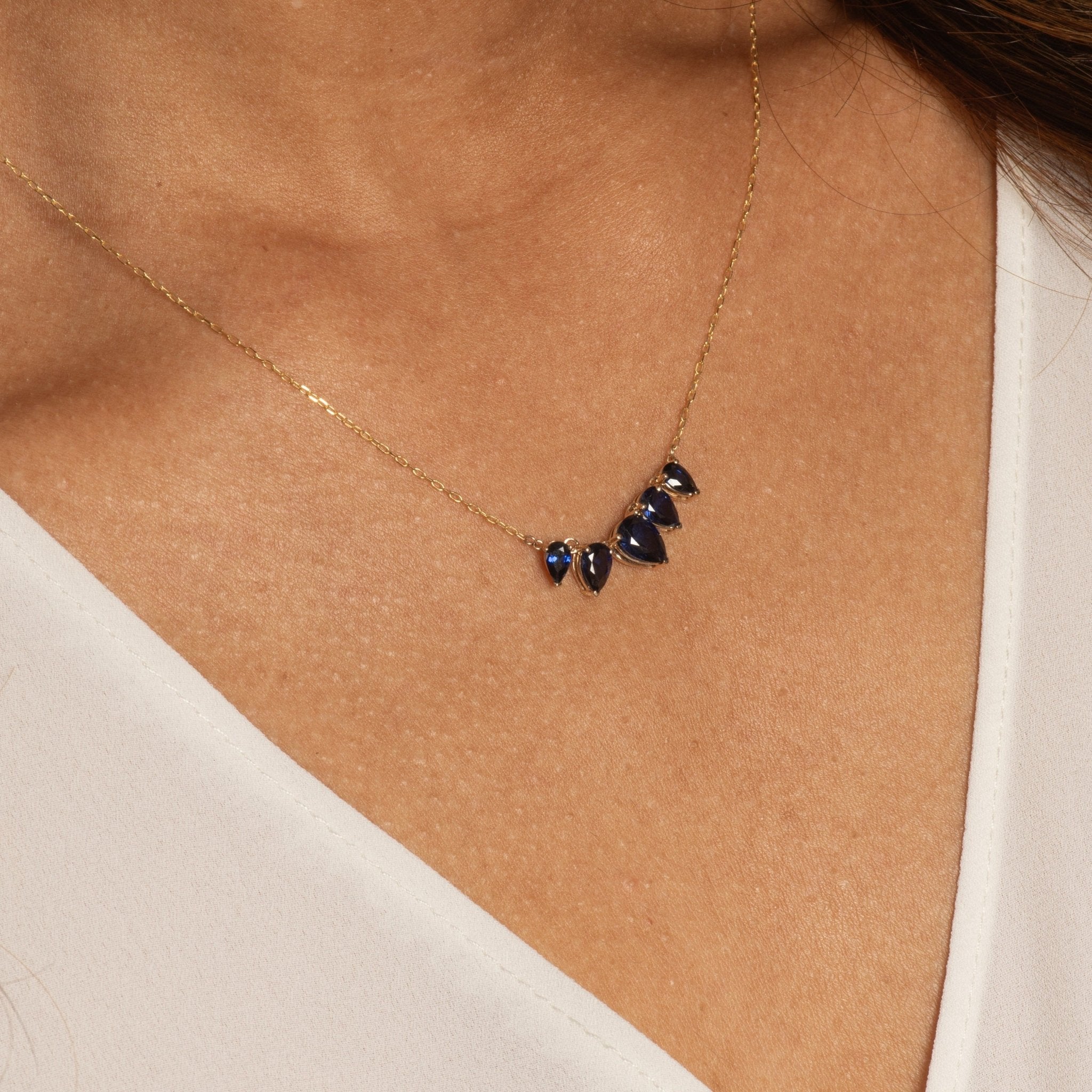 Teardrop Shaped Blue Sapphire Necklace Necklaces Estella Collection #product_description# 32712 10k blue Blue Gemstone #tag4# #tag5# #tag6# #tag7# #tag8# #tag9# #tag10#