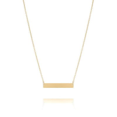 Bar Monogram Nameplate Necklace in Solid Gold Necklaces Estella Collection #product_description# 17656 10k Make Collection Personalized Jewelry #tag4# #tag5# #tag6# #tag7# #tag8# #tag9# #tag10#