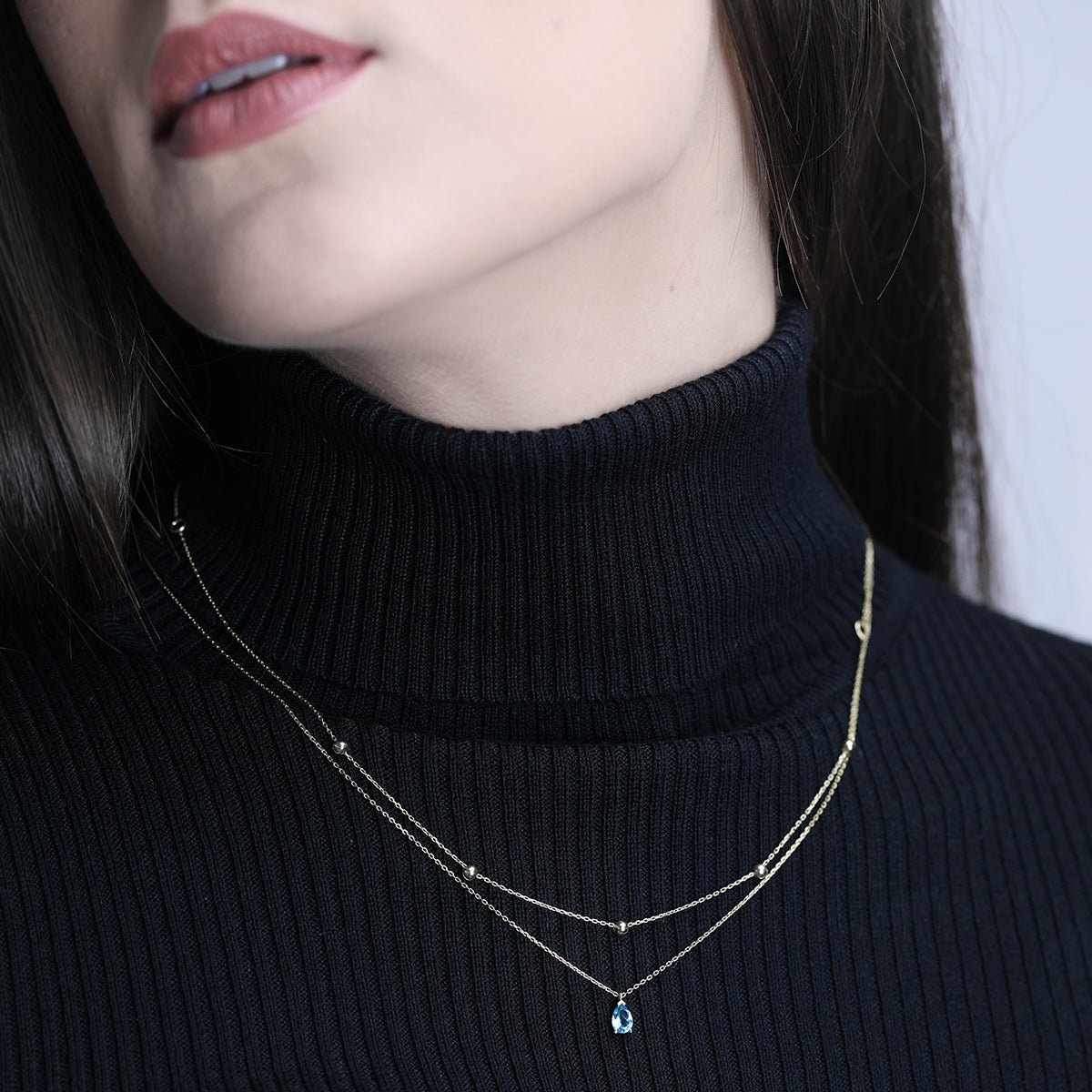 Blue Topaz Teardrop Pendant Necklace Necklaces Estella Collection #product_description# 17764 14k Birthstone Blue Gemstone #tag4# #tag5# #tag6# #tag7# #tag8# #tag9# #tag10#
