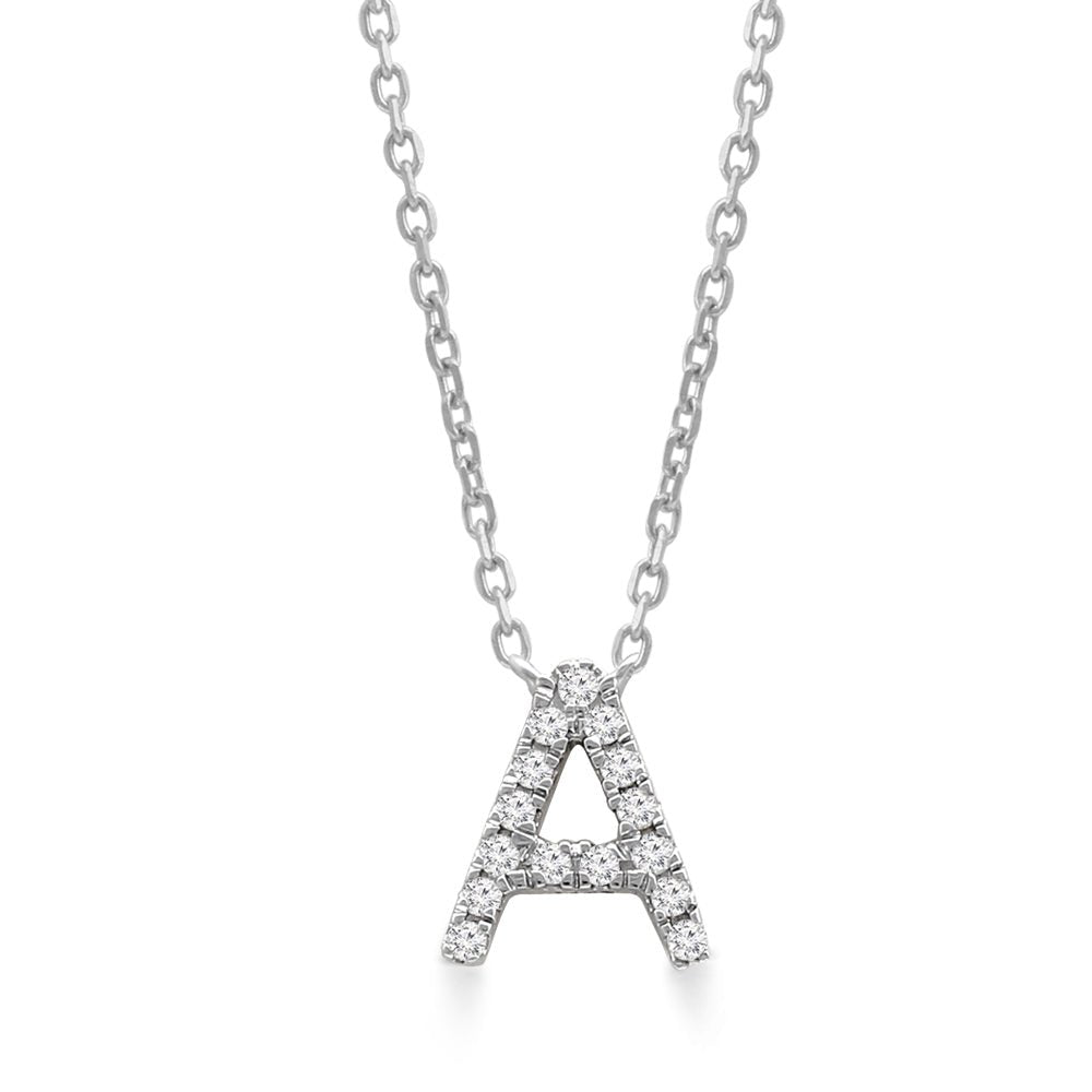Classic Diamond Initial Charm Necklace Necklaces Estella Collection #product_description# 17999 14k Diamond Gemstone #tag4# #tag5# #tag6# #tag7# #tag8# #tag9# #tag10# A 14k White Gold