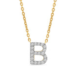 Classic Diamond Initial Charm Necklace Necklaces Estella Collection #product_description# 18001 14k Diamond Gemstone #tag4# #tag5# #tag6# #tag7# #tag8# #tag9# #tag10# B 14k Yellow Gold