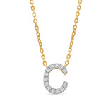 Classic Diamond Initial Charm Necklace Necklaces Estella Collection #product_description# 18003 14k Diamond Gemstone #tag4# #tag5# #tag6# #tag7# #tag8# #tag9# #tag10# C 14k Yellow Gold