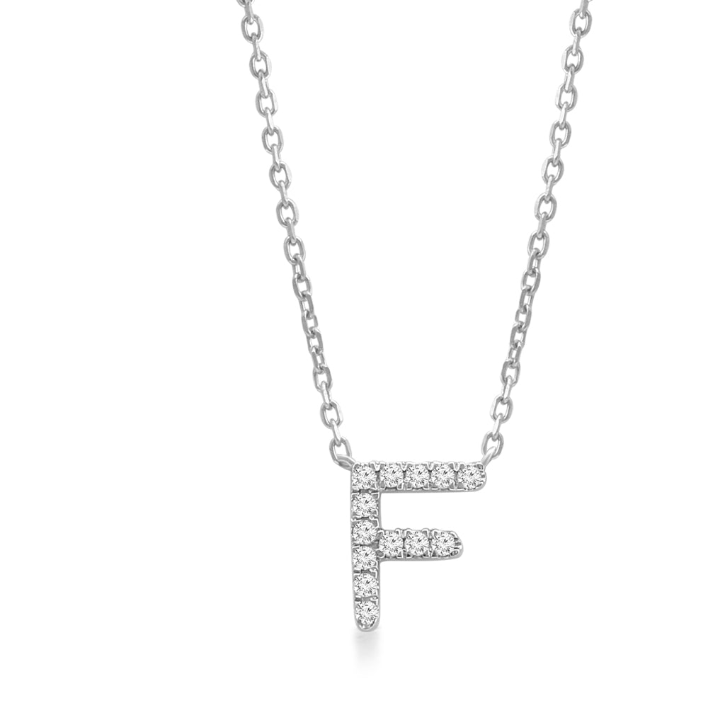 Classic Diamond Initial Charm Necklace Necklaces Estella Collection #product_description# 18008 14k Diamond Gemstone #tag4# #tag5# #tag6# #tag7# #tag8# #tag9# #tag10# F 14k White Gold