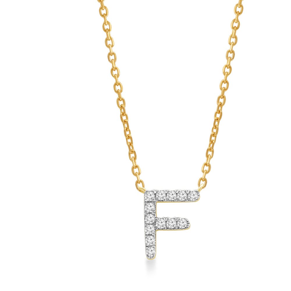 Classic Diamond Initial Charm Necklace Necklaces Estella Collection #product_description# 18009 14k Diamond Gemstone #tag4# #tag5# #tag6# #tag7# #tag8# #tag9# #tag10# F 14k Yellow Gold