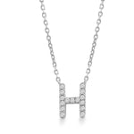 Classic Diamond Initial Charm Necklace Necklaces Estella Collection #product_description# 18012 14k Diamond Gemstone #tag4# #tag5# #tag6# #tag7# #tag8# #tag9# #tag10# H 14k White Gold