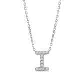 Classic Diamond Initial Charm Necklace Necklaces Estella Collection #product_description# 18014 14k Diamond Gemstone #tag4# #tag5# #tag6# #tag7# #tag8# #tag9# #tag10# I 14k White Gold