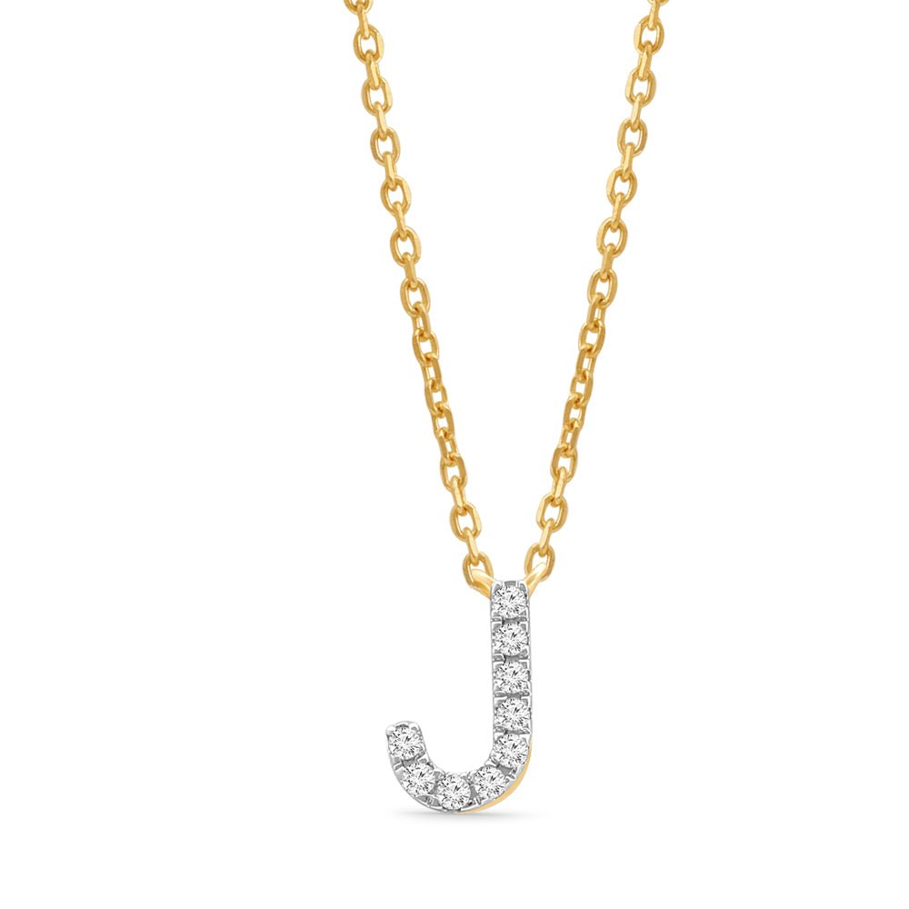 Classic Diamond Initial Charm Necklace Necklaces Estella Collection #product_description# 18017 14k Diamond Gemstone #tag4# #tag5# #tag6# #tag7# #tag8# #tag9# #tag10# J 14k Yellow Gold