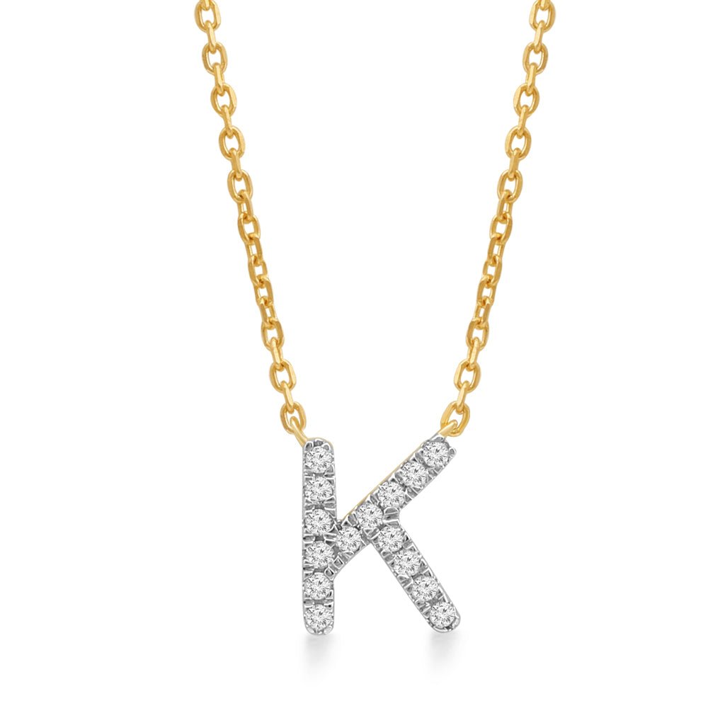 Classic Diamond Initial Charm Necklace Necklaces Estella Collection #product_description# 18019 14k Diamond Gemstone #tag4# #tag5# #tag6# #tag7# #tag8# #tag9# #tag10# K 14k Yellow Gold