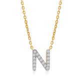Classic Diamond Initial Charm Necklace Necklaces Estella Collection #product_description# 18025 14k Diamond Gemstone #tag4# #tag5# #tag6# #tag7# #tag8# #tag9# #tag10# N 14k Yellow Gold