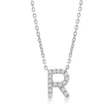 Classic Diamond Initial Charm Necklace Necklaces Estella Collection #product_description# 18028 14k Diamond Gemstone #tag4# #tag5# #tag6# #tag7# #tag8# #tag9# #tag10# R 14k White Gold