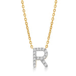 Classic Diamond Initial Charm Necklace Necklaces Estella Collection #product_description# 18029 14k Diamond Gemstone #tag4# #tag5# #tag6# #tag7# #tag8# #tag9# #tag10# R 14k Yellow Gold
