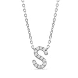 Classic Diamond Initial Charm Necklace Necklaces Estella Collection #product_description# 18030 14k Diamond Gemstone #tag4# #tag5# #tag6# #tag7# #tag8# #tag9# #tag10# S 14k White Gold