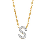Classic Diamond Initial Charm Necklace Necklaces Estella Collection #product_description# 18031 14k Diamond Gemstone #tag4# #tag5# #tag6# #tag7# #tag8# #tag9# #tag10# S 14k Yellow Gold