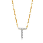 Classic Diamond Initial Charm Necklace Necklaces Estella Collection #product_description# 18033 14k Diamond Gemstone #tag4# #tag5# #tag6# #tag7# #tag8# #tag9# #tag10# T 14k Yellow Gold