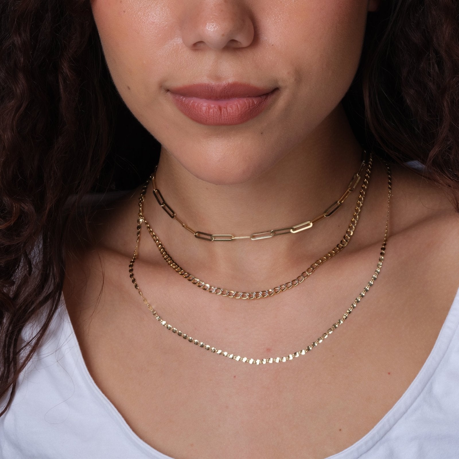 Classic Mirror Chain Necklace in Solid 10k Yellow Gold Necklaces Estella Collection #product_description# 10k 14k Layering Necklace #tag4# #tag5# #tag6# #tag7# #tag8# #tag9# #tag10#