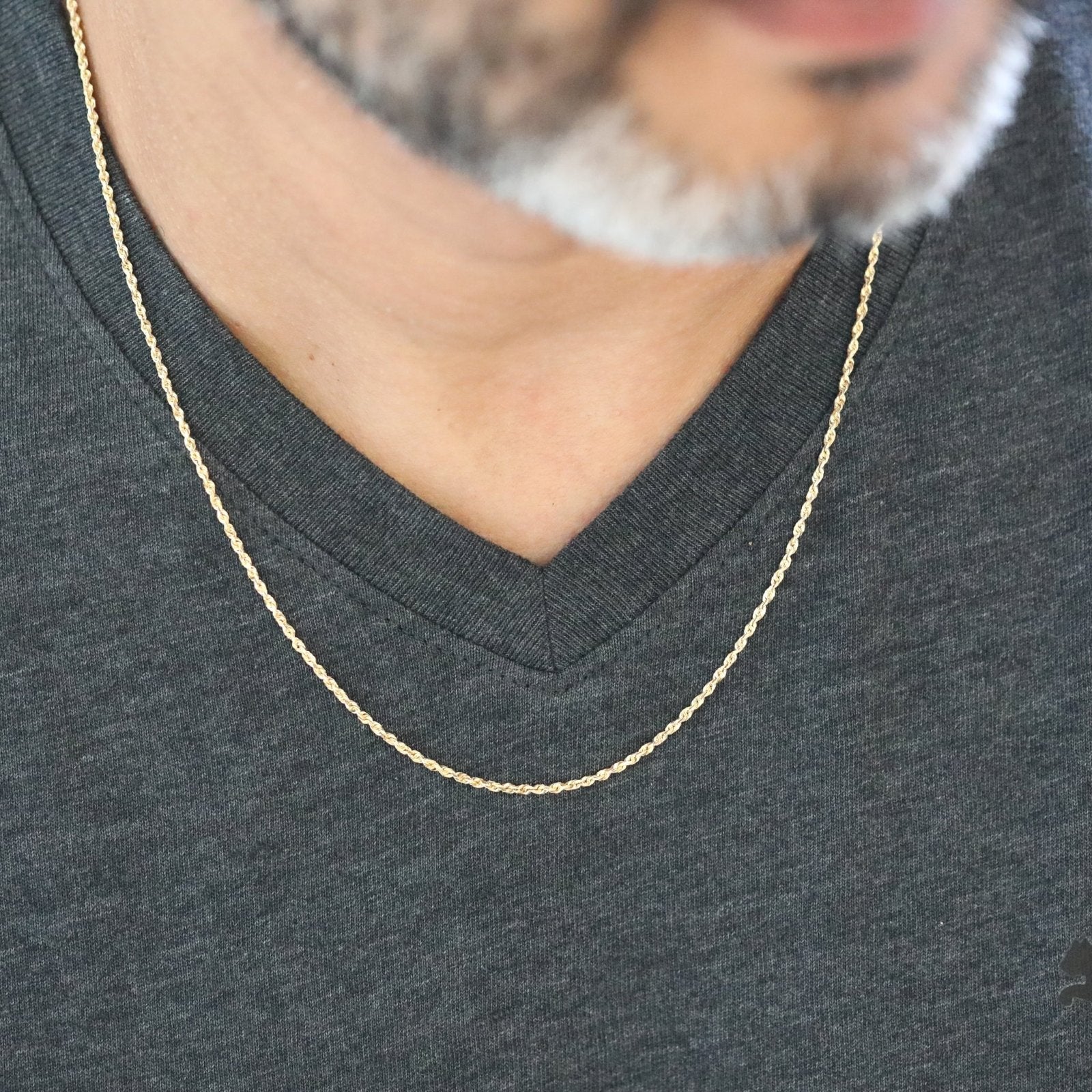 Classic Rope Chain Necklace in Solid 10k Gold Necklaces Estella Collection #product_description# 17845 10k 14k Layering Necklace #tag4# #tag5# #tag6# #tag7# #tag8# #tag9# #tag10# 16" Length