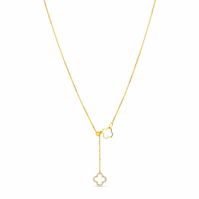 Diamond Clover Lariat Bolo Necklace Necklaces Estella Collection #product_description# 17186 14k Birthstone Birthstone Jewelry #tag4# #tag5# #tag6# #tag7# #tag8# #tag9# #tag10#