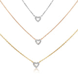 Diamond Heart Station Necklace Necklaces Estella Collection #product_description# 18211 14k Colorless Gemstone Diamond #tag4# #tag5# #tag6# #tag7# #tag8# #tag9# #tag10# White Gold