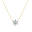 Emerald and Diamond Pavé Flower Pendant Necklace Necklaces Estella Collection 17729 14k Birthstone Diamond #tag4# #tag5# #tag6# #tag7# #tag8# #tag9# #tag10# 14k Yellow Gold/Emerald