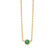 Emerald Station Necklace Necklaces Estella Collection 18409 14k Birthstone Emerald #tag4# #tag5# #tag6# #tag7# #tag8# #tag9# #tag10# 14K Yellow Gold 3MM
