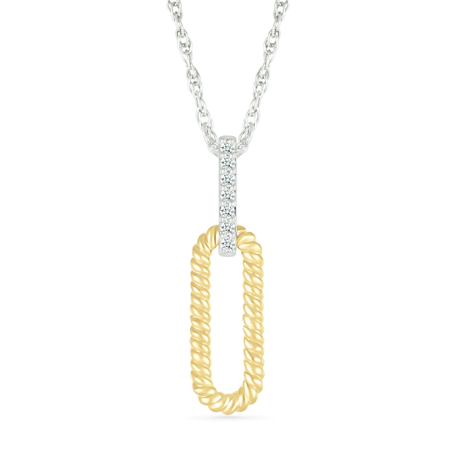 Interlocking Braided Gold and Diamond Paperclip Necklace Necklaces Estella Collection #product_description# 32718 925 Diamond Made to Order #tag4# #tag5# #tag6# #tag7# #tag8# #tag9# #tag10#