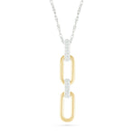 Interlocking Gold and Diamond Paperclip Necklace Necklaces Estella Collection #product_description# 32719 925 Diamond Made to Order #tag4# #tag5# #tag6# #tag7# #tag8# #tag9# #tag10#