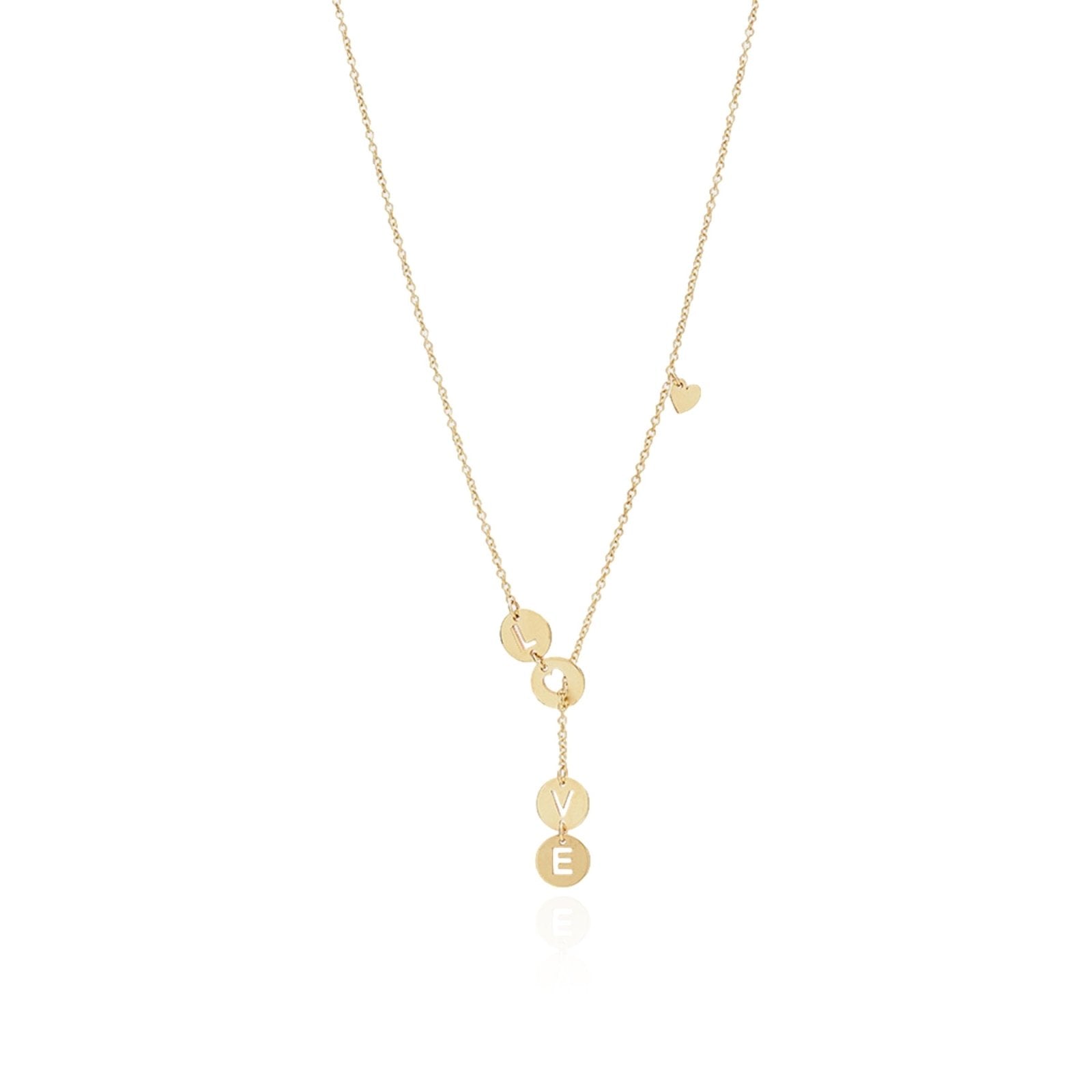 Love Lariat Necklace in Solid 10k Yellow Gold Necklaces Estella Collection #product_description# 10k Layering Necklace Make Collection #tag4# #tag5# #tag6# #tag7# #tag8# #tag9# #tag10#