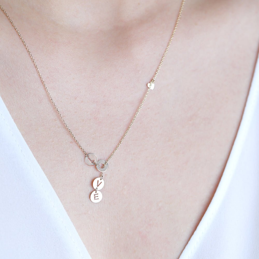 Love Lariat Necklace in Solid 10k Yellow Gold Necklaces Estella Collection #product_description# 10k Layering Necklace Make Collection #tag4# #tag5# #tag6# #tag7# #tag8# #tag9# #tag10#
