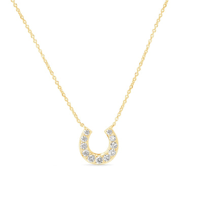 Lucky Diamond PavÃ© Horseshoe Pendant Necklace Necklaces Estella Collection #product_description# 17717 14k Diamond Gemstone #tag4# #tag5# #tag6# #tag7# #tag8# #tag9# #tag10#