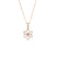 Mother of Pearl Flower with Diamond Center Pendant Necklace Necklaces Estella Collection 17213 14k Birthstone Diamond #tag4# #tag5# #tag6# #tag7# #tag8# #tag9# #tag10# 14K Rose Gold