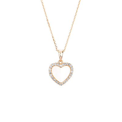 Mother of Pearl Heart with Diamond Halo Pendant Necklace Necklaces Estella Collection #product_description# 17212 14k Birthstone Diamond #tag4# #tag5# #tag6# #tag7# #tag8# #tag9# #tag10#