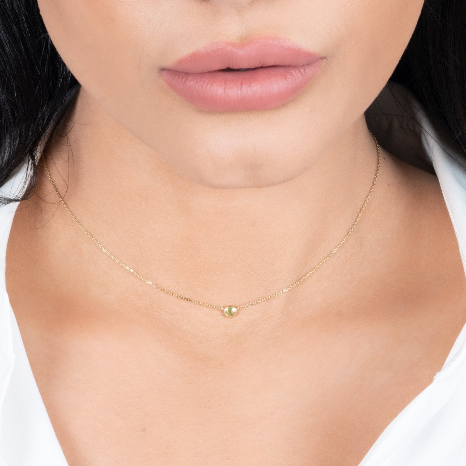 Peridot Station Necklace Bezel Set in 14k Gold Necklaces Estella Collection #product_description# 18415 14k Birthstone Gemstone #tag4# #tag5# #tag6# #tag7# #tag8# #tag9# #tag10# 3MM