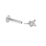 Princess Cut Diamond Flat Back Earring Huggie in 14k White Gold Estella Collection 18143 14k Cartilage Earrings Diamond #tag4# #tag5# #tag6# #tag7# #tag8# #tag9# #tag10# 14k White Gold 5 mm