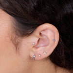 Princess Cut Diamond Flat Back Earring Huggie in 14k White Gold Estella Collection 18143 14k Cartilage Earrings Diamond #tag4# #tag5# #tag6# #tag7# #tag8# #tag9# #tag10# 14k White Gold 5 mm
