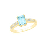 Aquamarine Solitaire Ring on White Sapphire Band Rings Estella Collection #product_description# 32748 Aquamarine Made to Order Vday15 #tag4# #tag5# #tag6# #tag7# #tag8# #tag9# #tag10#