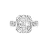 Cushion Cut Mixed Diamond Pave Ring in Solid 18k White Gold Rings Estella Collection #product_description# 17453 18k Diamond Engagement Ring #tag4# #tag5# #tag6# #tag7# #tag8# #tag9# #tag10# 6