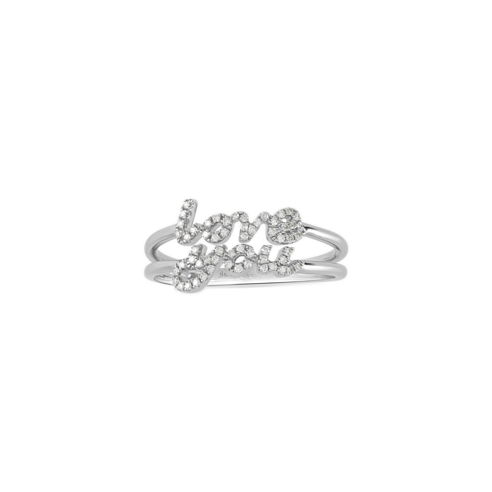 Diamond Love You Script Ring Rings Estella Collection #product_description# 17703 14k Diamond Gemstone #tag4# #tag5# #tag6# #tag7# #tag8# #tag9# #tag10# 6