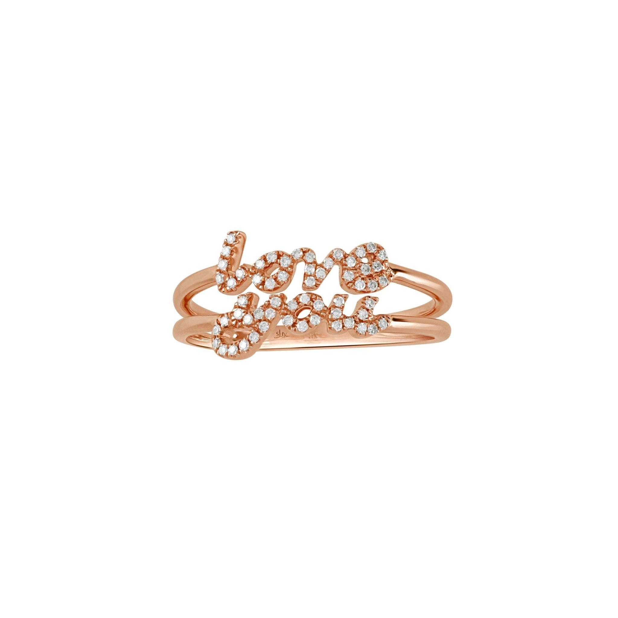 Diamond Love You Script Ring Rings Estella Collection #product_description# 17704 14k Diamond Gemstone #tag4# #tag5# #tag6# #tag7# #tag8# #tag9# #tag10# 6