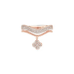 Diamond Pavé Studded Clover Drop Cable Ring Rings Estella Collection #product_description# 17362 14k Diamond Engagement Ring #tag4# #tag5# #tag6# #tag7# #tag8# #tag9# #tag10# 6