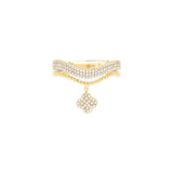 Diamond Pavé Studded Clover Drop Cable Ring Rings Estella Collection #product_description# 17363 14k Diamond Engagement Ring #tag4# #tag5# #tag6# #tag7# #tag8# #tag9# #tag10# 6