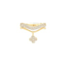 Diamond PavÃ© Studded Clover Drop Cable Ring Rings Estella Collection #product_description# 17363 14k Diamond Engagement Ring #tag4# #tag5# #tag6# #tag7# #tag8# #tag9# #tag10# 6