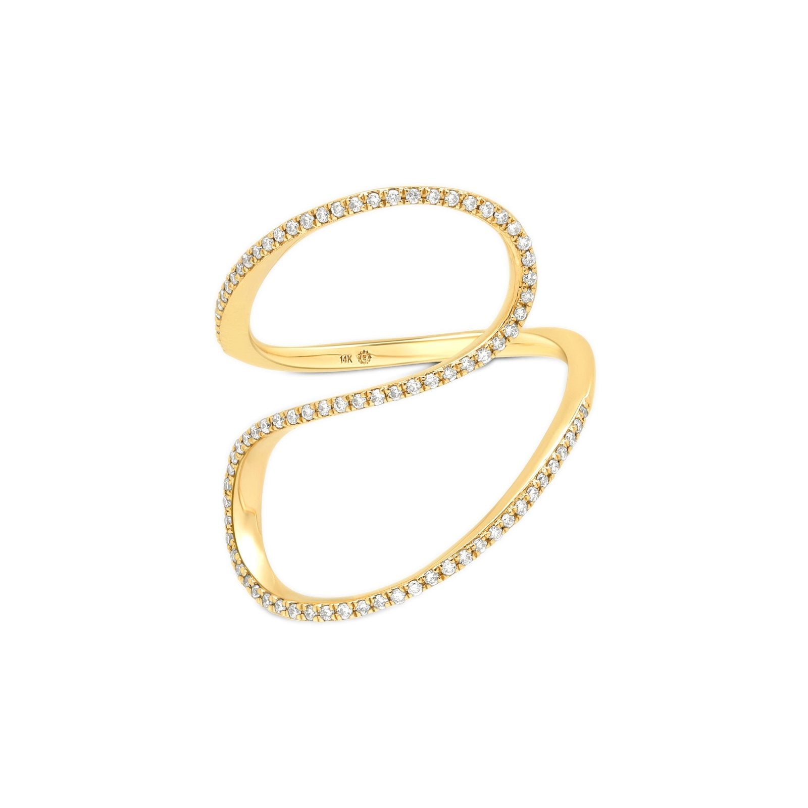 Diamond Swirl Ring Rings Estella Collection #product_description# 17415 14k Diamond Gemstone #tag4# #tag5# #tag6# #tag7# #tag8# #tag9# #tag10# 14K Yellow Gold 6