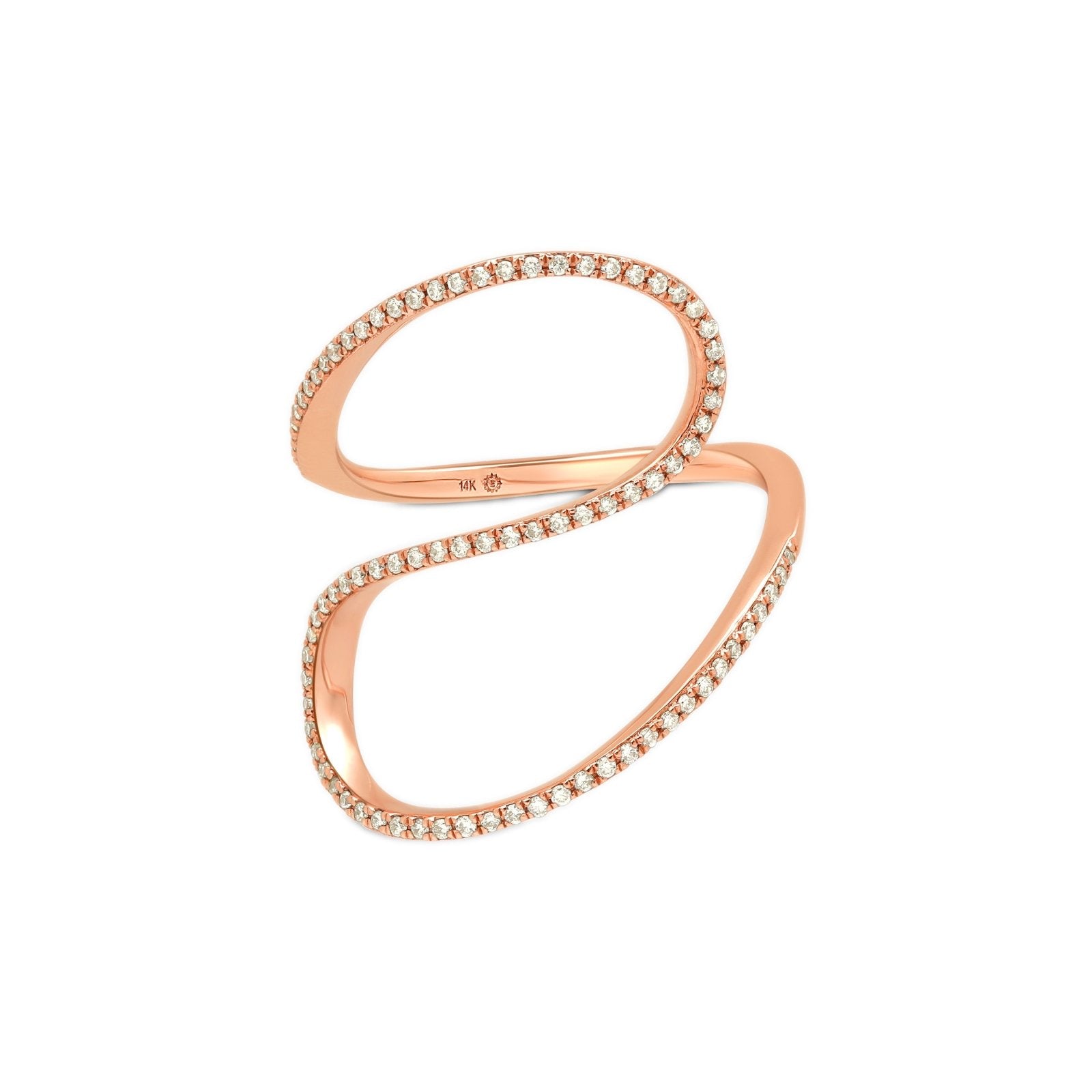 Diamond Swirl Ring Rings Estella Collection #product_description# 17416 14k Diamond Gemstone #tag4# #tag5# #tag6# #tag7# #tag8# #tag9# #tag10# 14K Rose Gold 6