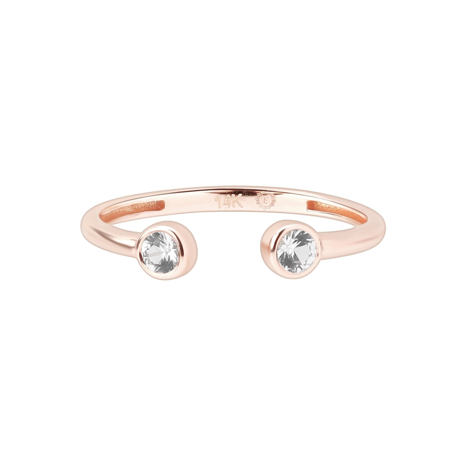 Double Sapphire Open Cuff Ring Rings Estella Collection #product_description# 17751 14k Birthstone Colorless Gemstone #tag4# #tag5# #tag6# #tag7# #tag8# #tag9# #tag10# 14K Rose Gold 6