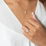 Four Petal Flower Diamond Cocktail Ring Rings Estella Collection #product_description# 32756 10k April Birthstone Colorless Gemstone #tag4# #tag5# #tag6# #tag7# #tag8# #tag9# #tag10#