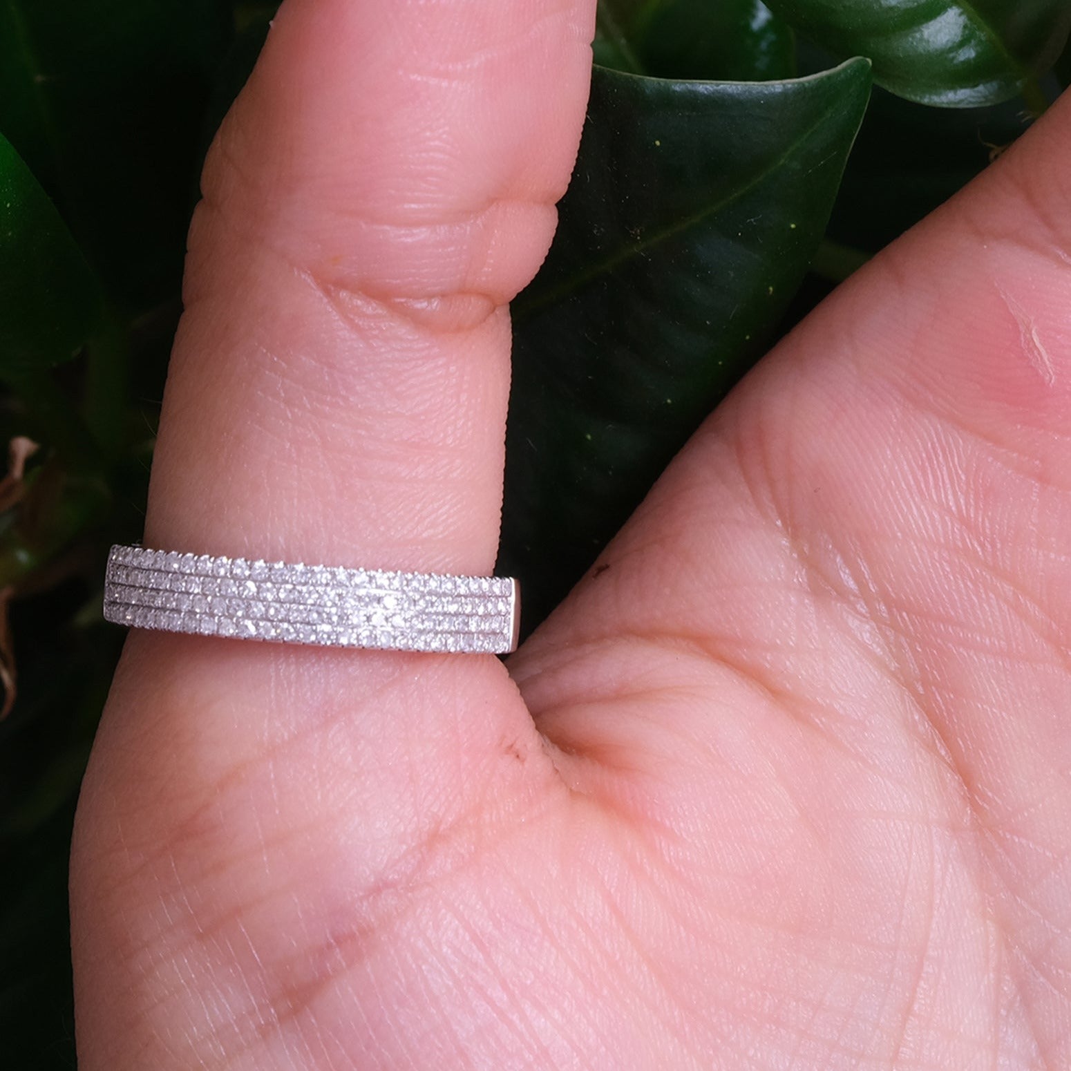 Four Row Diamond Pavé Ring Rings Estella Collection #product_description# 17697 14k Diamond Gemstone #tag4# #tag5# #tag6# #tag7# #tag8# #tag9# #tag10# 7