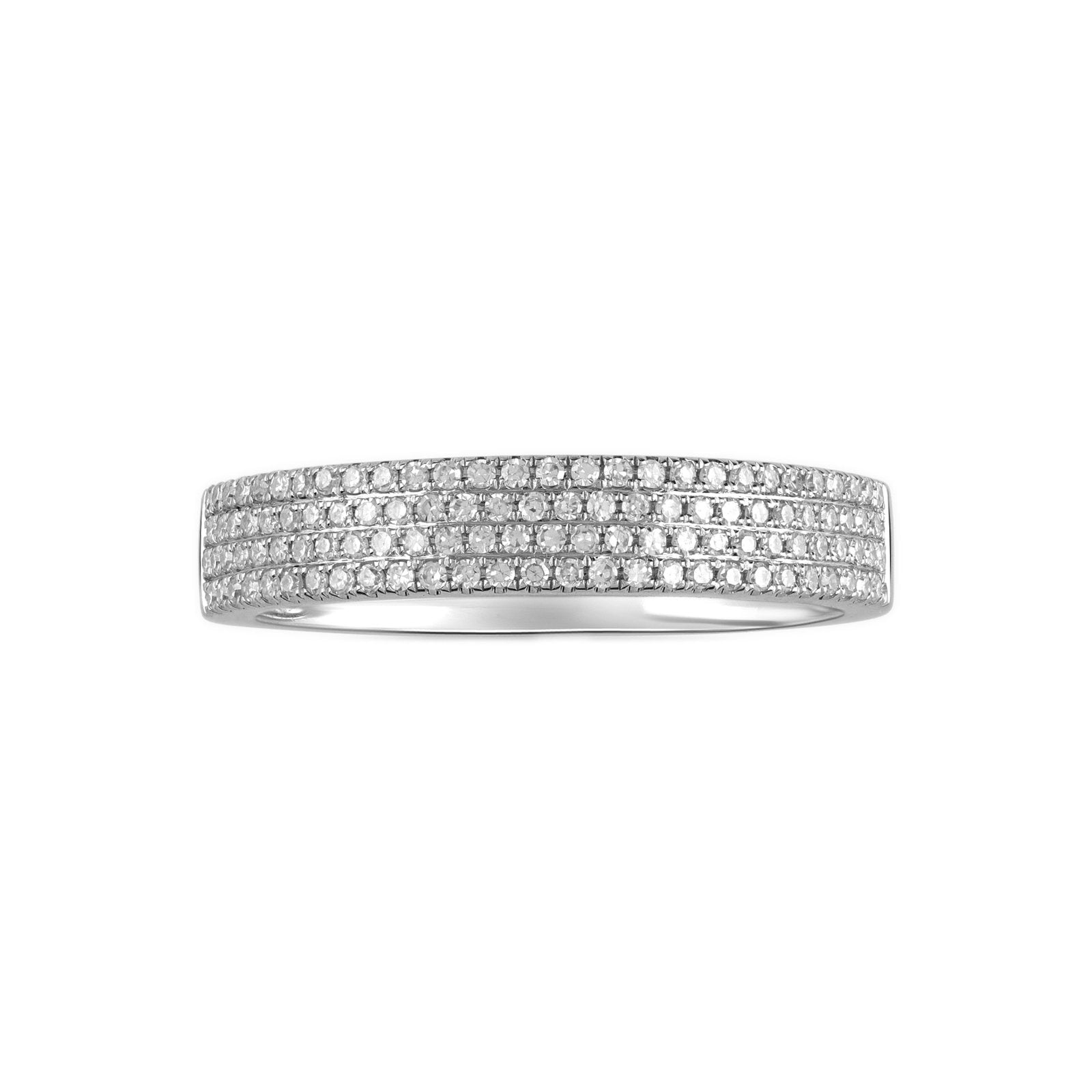 Four Row Diamond Pavé Ring Rings Estella Collection #product_description# 17697 14k Diamond Gemstone #tag4# #tag5# #tag6# #tag7# #tag8# #tag9# #tag10# 7