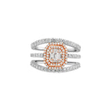 Mixed Diamond Statement Ring in Solid 18k Two-Tone White and Rose Gold Rings Estella Collection #product_description# 17459 18k Diamond Engagement Ring #tag4# #tag5# #tag6# #tag7# #tag8# #tag9# #tag10# 6