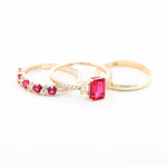 Ruby and White Sapphire Half Eternity Ring Rings Estella Collection #product_description# 32767 10k Birthstone Made to Order #tag4# #tag5# #tag6# #tag7# #tag8# #tag9# #tag10#