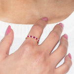 Ruby and White Sapphire Half Eternity Ring Rings Estella Collection #product_description# 32767 10k Birthstone Made to Order #tag4# #tag5# #tag6# #tag7# #tag8# #tag9# #tag10#